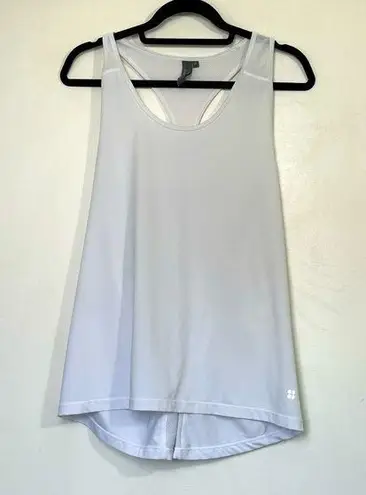 Sweaty Betty  London White Mesh Detail Activewear Tank Top- Size XL