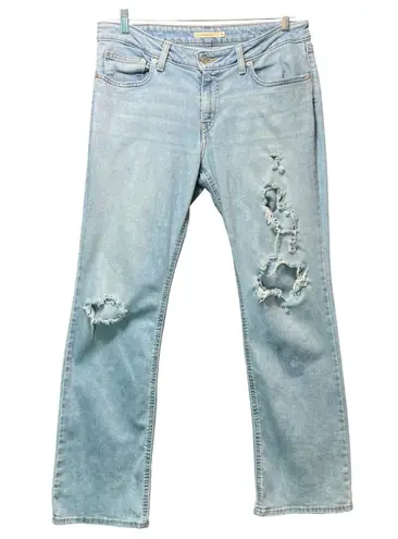 Levi's  Women's Superlow‎ Boot Jeans 31 Light Wash Distressed Bootcut