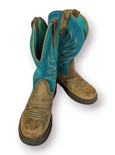 Ariat  Cowgirl Boots Probaby Flame Turquoise Size 7