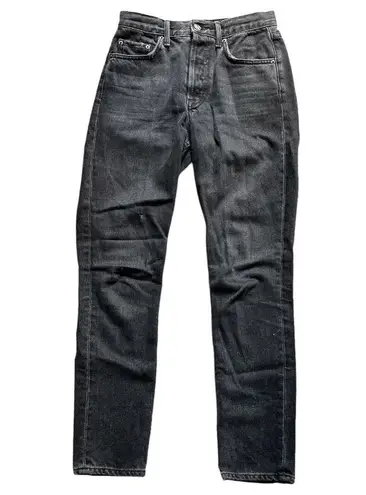 GRLFRND The Karolina High Rise Straight Leg Jeans Black Size 24