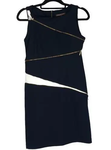 Adrienne Vittadini Zippered Embellished Dress Size 4