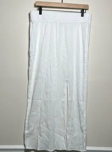 Lands End Women's Gauze Maxi Swim Cover Up Size Large White