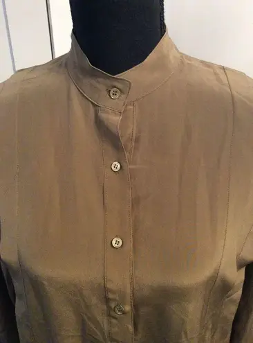 Vintage British Crown Colony Hong Kong 100% Silk Blouse Womens Size 6