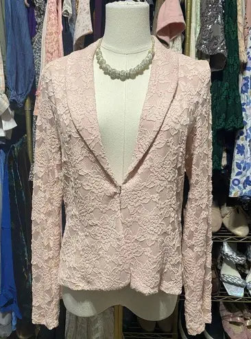 INC International Concepts Lace Pink Blazer Size Small.