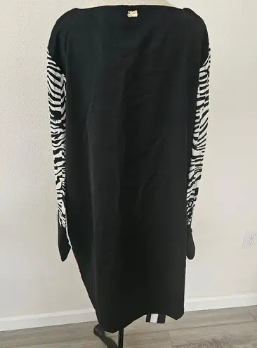Roberto Cavalli Class Crepe Sable Zebra Floral print dress size 48