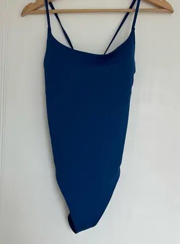 Everlane  The String One-Piece Swim Blue Swimsuit Size L