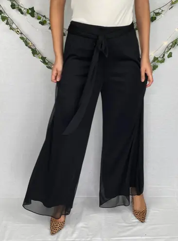 Alex Evenings Alex evening’s Black sheer overlay occasion pant