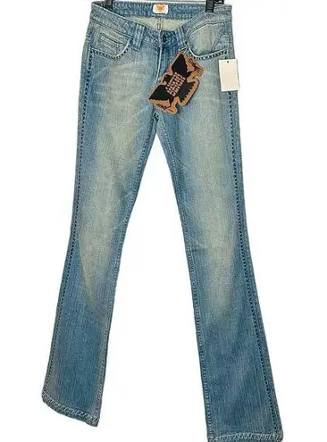 Antik Denim NWT Medium Wash Five Pocket Embroidered Pocket Bootcut Jeans Size 27