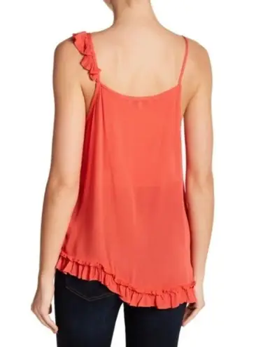 Ro & De Asymmetric Ruffle Cami Tank Top Tee M NWT