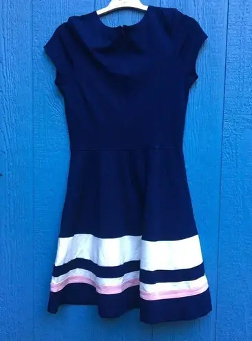 Love...Ady Love…ady Women's Cap Sleeve Fit & Flare Navy Blue Dress Size XL NWT