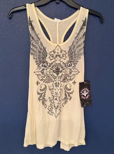 Affliction Monolith Tank Top Women’s Cream Size Small