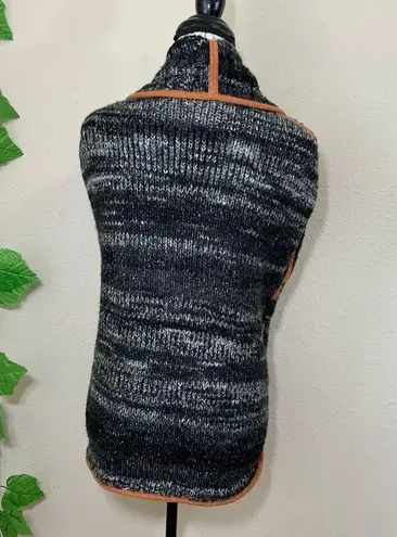 Greylin Anthropologie Black Gray Sweater Vest