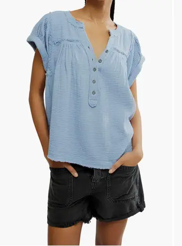 Free People Horizons Double Cloth Top