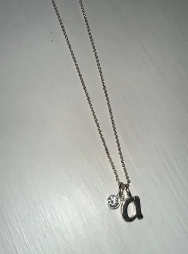 TJ Maxx Silver A Initial Necklace