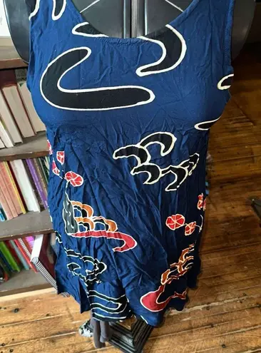 Hilo Hattie Island Collection vintage tropical coconutgirl M dress Blue Size M