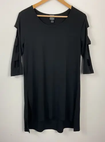 Clara Sun Woo Black Ladder Sleeve Tunic Size Small