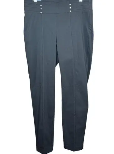 Rafaella Womens 14 Slim Leg Comfort Stretch Ankle Pull-On Pant Black NWT