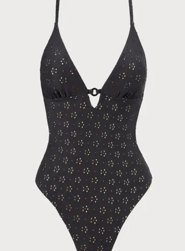 Berlook Black Floral Cutout One Piece Swimwear 48 Size XS