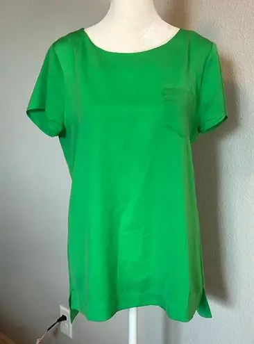 JCrew Factory Short Sleeve Blouse Green Size XS