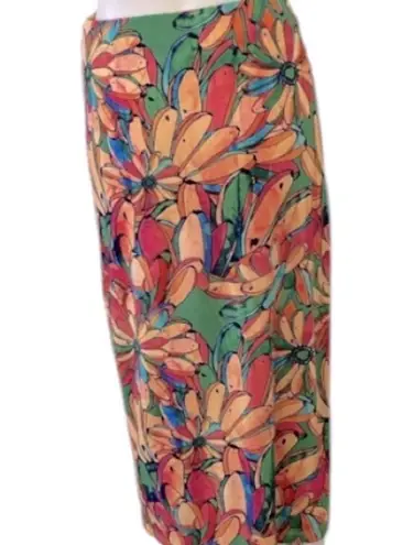 Farm Rio Getaway Midi Skirt size M Pink Size M
