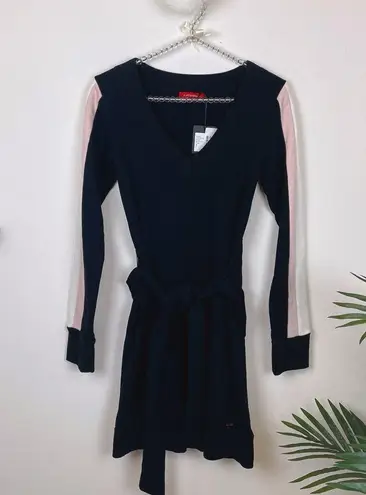 n:philanthropy Fisher Sweatshirt Long Sleeve Casual Mini Dress Black Multi NWT