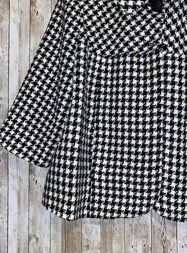 Dress Barn Women's  Black & White Houndstooth Swing Button Blazer Jacket Size XL