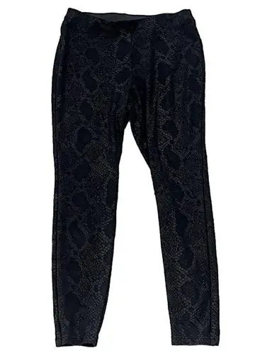I.N.C. International Concepts Snake Print Pull On Black Skinny Pants Stretchy 6