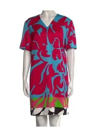 ESCADA All over Print Colorblock Fantasy Color Shift Dress Size 38 US 8 NWT$1595