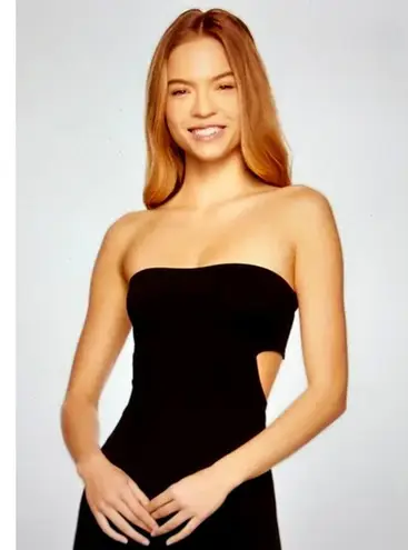 Susana Monaco Strapless Cut Out Back Maxi Dress Snapdragon L