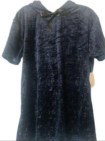 Gypsies & Moondust Navy Velvet Hoodie M NWT