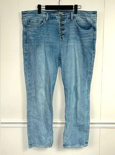 Torrid  High-Rise Straight Denim Jeans Split Hem Size 16R