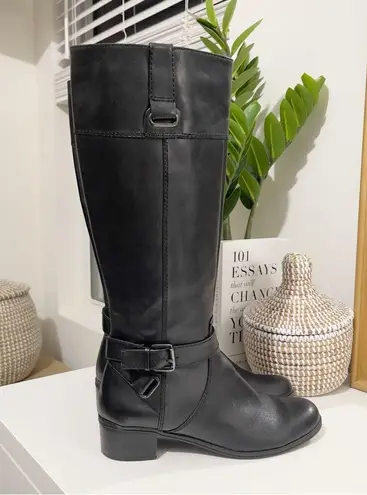 Bandolino  black fall winter riding boots casual travel weekend USED