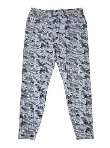 Spyder Active Leggings Brushed Back Full Length Jacquard Black Gray size XL