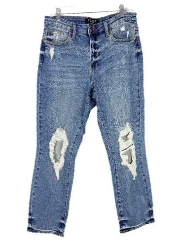 Judy Blue Waiting For Tonight Boyfriend Jeans Distressed Size 11/30 EUC