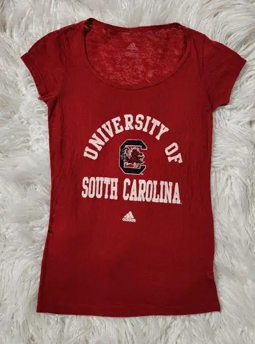 Adidas University of South Carolina red heathered tee-shirt, Women's -SMALL-