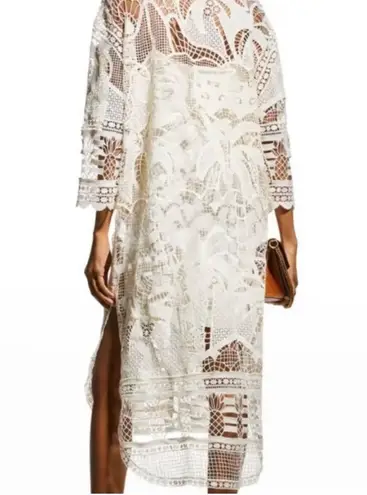 Farm Rio Guipure Lace Shirtdress
