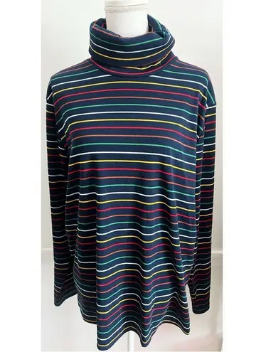 La Ligne x Target • NWT Navy Multi Colored Striped Turtleneck Top Blue Size 2X