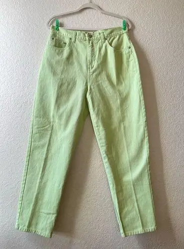 Bill Blass Vtg relax fit green retro 80s hipster indie retro 90s celery mom festival high