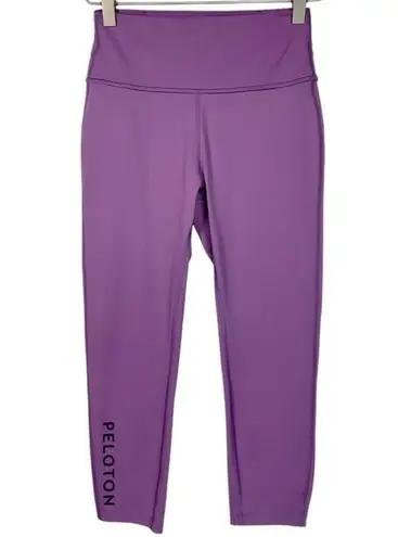 Peloton Purple Spell Out Cycling Workout Cropped Leggings Small