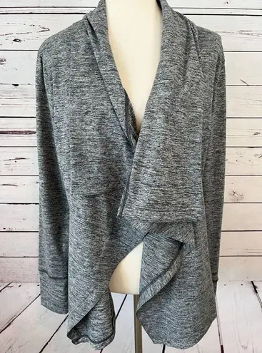 Nike  Dri Fit Drape Small Open Front Waterfall Cardigan Sweater Yoga Lagenlook