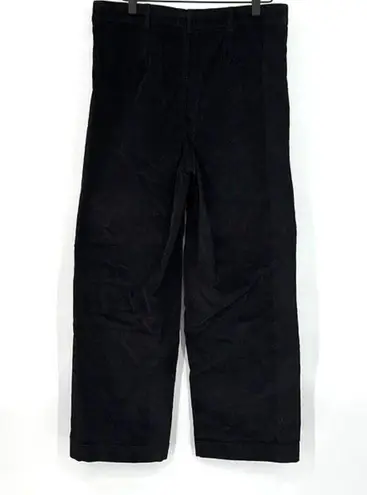 Everlane NWT  Black Relaxed High Rise Full Length Wide-Leg Corduroy Pants Size 12