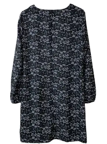 Covington  Printed Long-sleeve Black & Gray Dress(Size Large) - Image 1