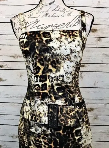 Alberto Makali Rare 80’s Leopard Lace Bodycon Dress