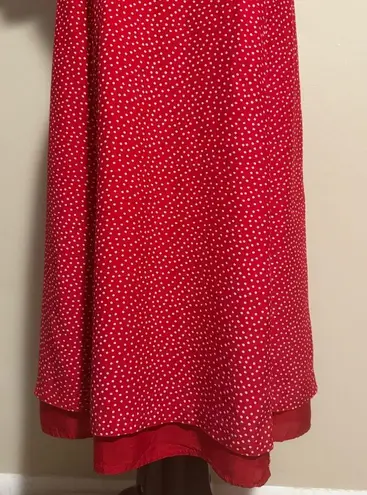 Preloved Misty Lane Vintage Red and White Polka Dot Dress size 6