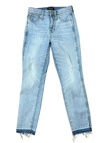 J. Crew Size 23 Jeans Vintage Straight Eco in Light Destroyed Vintage Wash Blue