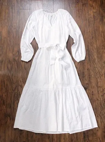 Evereve Roan + Ryan • Josephina Dress white maxi cotton tiered boho peasant
