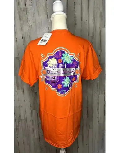 Hanes NWT Clemson University Orange Neon Palmetto Trees Short Sleeve Unisex T-Shirt - Image 6