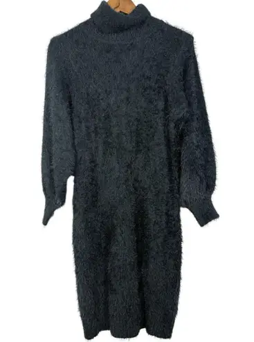 Wednesday's Girl Eyelash Midi Sweater Dress Womens Sz XS Fairy Grunge Witchy Blue