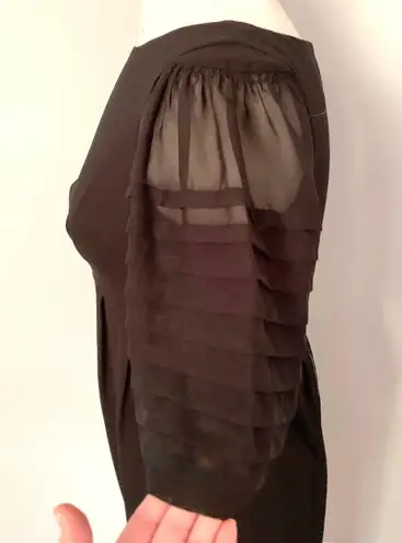 Max and Cleo Little Black Dress Short Sheer Sleeves