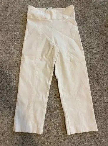Tre Boutique Mason White Pull On Split Hem Capri Pants Size 2